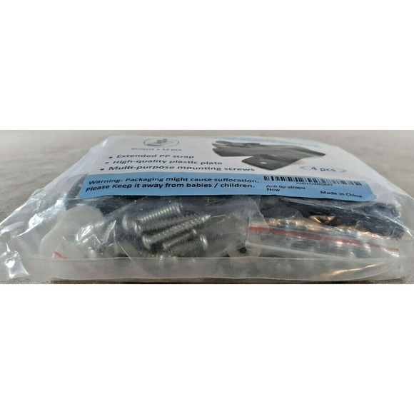 TV & Furniture Anti Tip Mounting Straps 4 Pieces by Rise - Picture 3 of 3